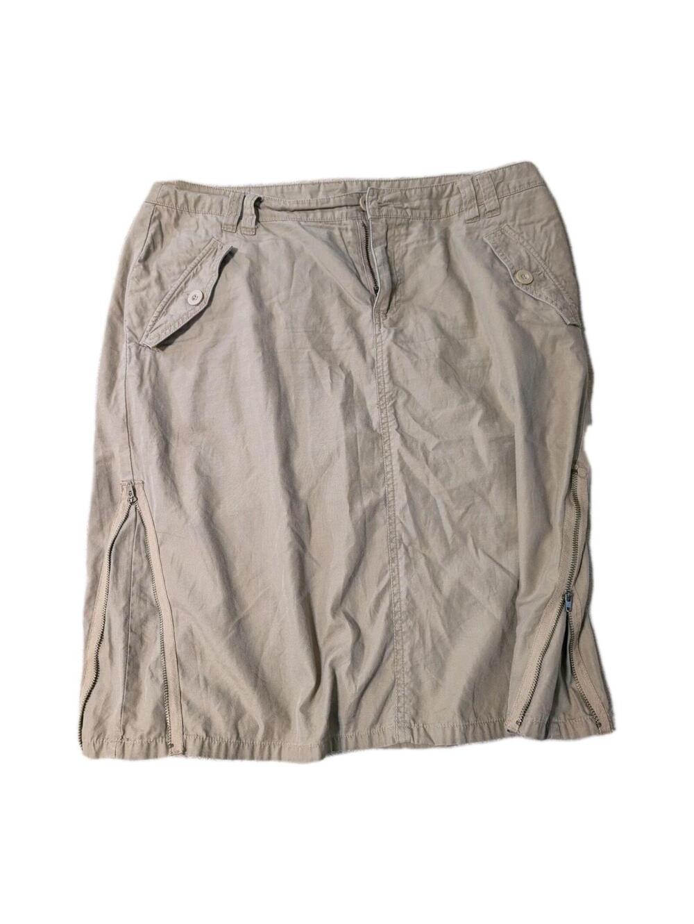 Vintage‎ 90s Inspired Divided Size 12 Cargo Skirt Work Hiking Beige